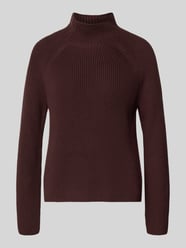 Regular fit gebreide pullover van zuiver katoen van Marc O'Polo Bordeaux - 38