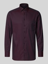 Modern fit zakelijk overhemd met kentkraag, model 'NEW KENT' van OLYMP Bordeaux - 47
