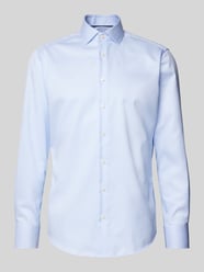Regular Fit Business-Hemd mit Kentkragen von Christian Berg Men Blau - 3