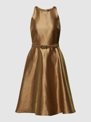 Cocktailkleid mit Taillengürtel Modell 'ZINTA' von Lauren Ralph Lauren Gelb - 27