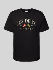 T-Shirt mit Label-Stitching Modell 'Ivy' von Les Deux Schwarz - 5