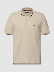Poloshirt met contraststrepen, model 'BLUWIN' van Jack & Jones Premium Wit - 12