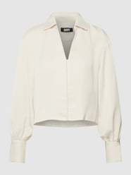 Korte blouse met platte kraag van DKNY Wit - 32