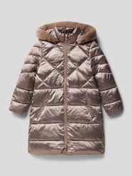 Gewatteerde jas met capuchon van Mayoral Beige - 7