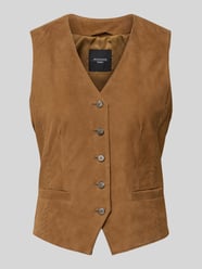 Regular Fit Lederweste mit Ziernähten Modell 'VETUSTA' von Weekend Max Mara - 46
