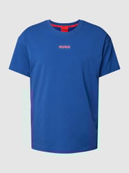 T-shirt met labelprint van HUGO Blauw - 41