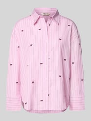Regular Fit Hemdbluse mit Allover-Muster Modell 'OREGON' von ONLY Pink - 7