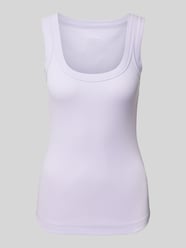 Tanktop mit geripptem U-Ausschnitt von Marc Cain - 10