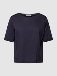 T-Shirt in unifarbenem Design Modell 'FINIAA MERCERIZED' von Armedangels Blau / Türkis - 26