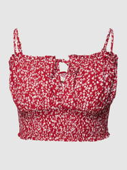 Crop Top mit Allover-Muster  von Review Rot - 3