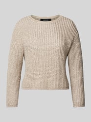 Gebreide pullover met wol en pailletten van Marc Cain Beige - 19