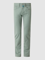 Slim Fit Hose mit hohem Stretch-Anteil Modell 'Antibes' - 'Futureflex' von Pierre Cardin Grün - 47