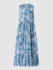 Maxi-jurk met all-over motief  van Milano Italy Blauw / turquoise - 36