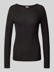 Longsleeve mit geripptem Rundhalsausschnitt von Tommy Hilfiger Schwarz - 29