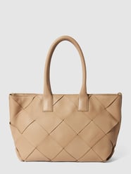 Torba shopper z detalem z logo model ‘CHELSEA’ od LIEBESKIND BERLIN Brązowy - 33