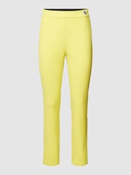 Stoffhose mit Label-Detail von Marc Cain Gelb - 44