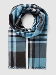 Schal mit Glencheck-Muster Modell 'Burberry' von bugatti Blau - 37