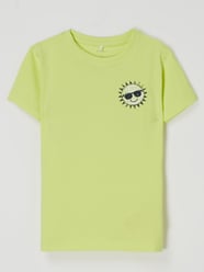 T-shirt met tekst, model 'Stin'  van Name It Geel - 15