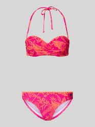 Bikini z kwiatowym nadrukiem na całej powierzchni model 'Kensi' od Venice Beach Fuksjowy - 28