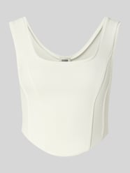 Top crop z okrągłym dekoltem model 'AGAPA' od DRYKORN - 19