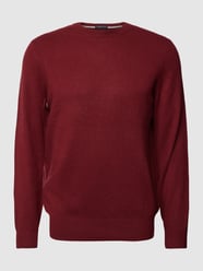 Kaschmirpullover mit geripptem Rundhalsausschnitt von Christian Berg Men Rot - 29