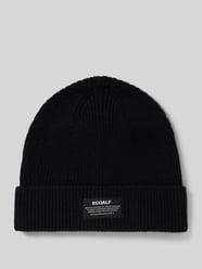 Beanie aus Wolle-Viskose-Mix mit Label-Detail von ECOALF - 28