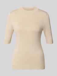 Slim Fit Strickpullover aus Viskose-Mix von COMMA Beige - 47
