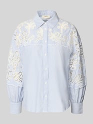 regular fit blouse met kant model 'LETICIA' van SUNCOO PARIS - 4