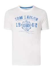 T-shirt met logoprint  van Tom Tailor Wit - 37