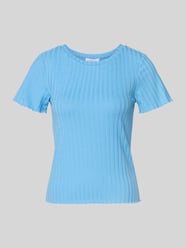 T-shirt van viscosemix met riblook van Rich & Royal - 20