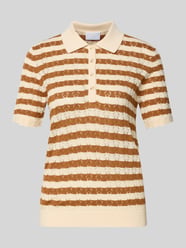 Koszulka z dzianiny z kołnierzykiem polo i listwą guzikową od Jake*s Collection - 24