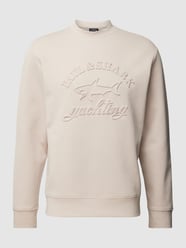 Sweatshirt met labelmotief van Paul & Shark Beige - 16