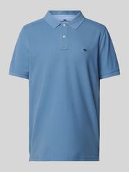 Regular Fit Poloshirt mit Label-Stitching von Fynch-Hatton Blau - 36