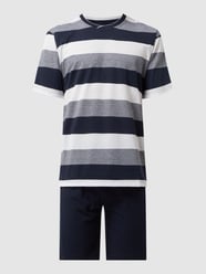 Pyjama met streepmotief van Götzburg Wäsche Blauw / turquoise - 19