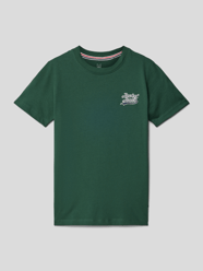 T-Shirt mit Label-Applikation von Jack & Jones Grün - 38