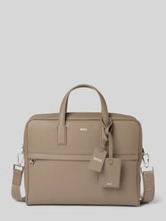 Laptoptasche mit Label-Print Modell 'Zair' von BOSS Beige - 9