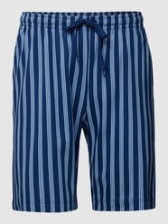 Korte pyjamabroek met streepmotief van Mey Blauw - 33