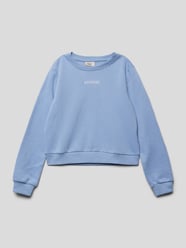 Sweatshirt mit Statement-Stitching von Only Blau - 27