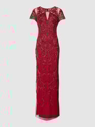 Abendkleid mit Paillettenbesatz von Adrianna Papell Rot - 18