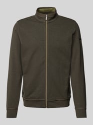 Sweatjacke mit Stehkragen von bugatti Grün - 22