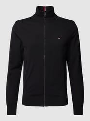Strickjacke mit Label-Stitching von Tommy Hilfiger Schwarz - 15