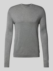 Gebreide pullover met ronde hals, model 'WYLER LIFE' van Only & Sons Grijs / zwart - 40