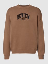 Strickpullover mit Label-Stitching von REVIEW Beige - 12