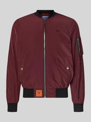 bomberjack met labelpatch en steekzakken van Original Bombers Bordeaux - 1