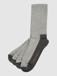 Socken mit Label-Print im 4er-Pack von camano Grau - 31