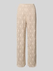 Straight Leg Weite Hose mit Häkelspitze von s.Oliver BLACK LABEL Beige - 22