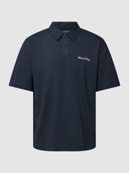 Poloshirt mit Label-Stitching von Marc O'Polo Blau - 36