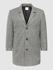 Kurtka PLUS SIZE z kołnierzem z połami model ‘JJTOBY COAT’ od Jack & Jones Plus Szary - 47
