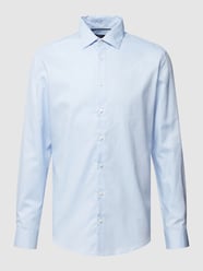 Slim Fit Business-Hemd mit Strukturmuster von Jake*s Blau / Türkis - 33