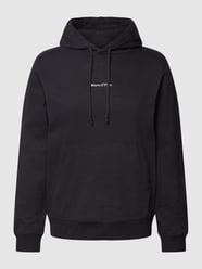 Hoodie mit Känguru-Tasche und Label-Stickerei von Marc O'Polo Schwarz - 22